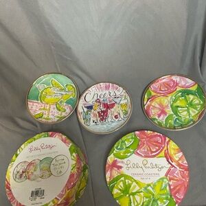 Lilly Pulitzer Cheers Ceramic Coasters Set of 3